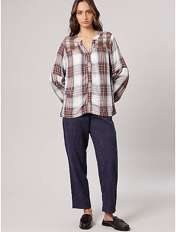 Blouse à carreaux femme 'Deeluxe'