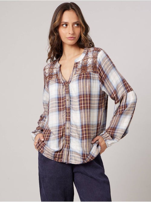 Blouse à carreaux femme 'Deeluxe' - Kiabi