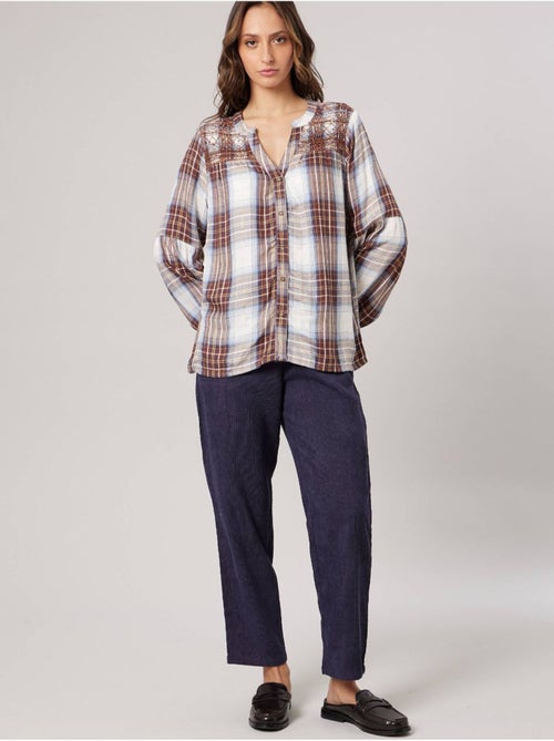 Blouse à carreaux femme 'Deeluxe' - Kiabi