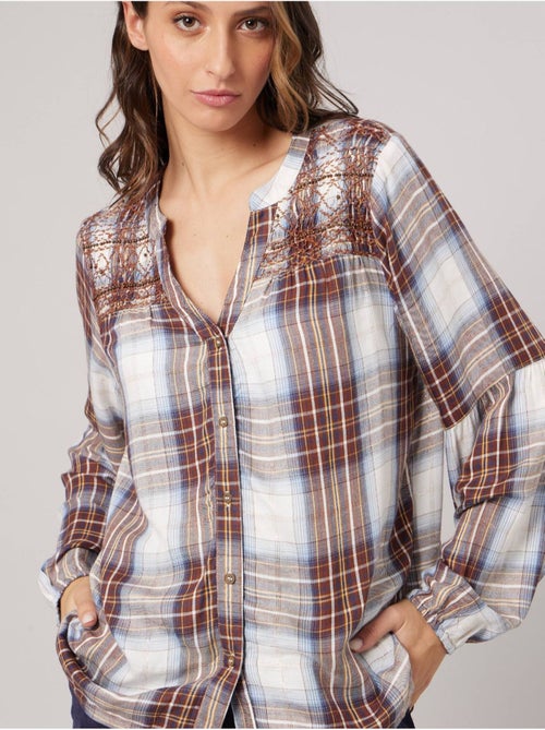 Blouse à carreaux femme 'Deeluxe' - Kiabi