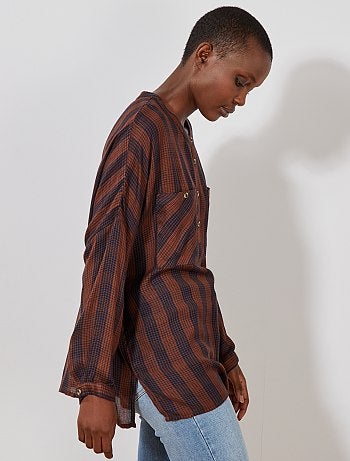 Blouse à carreaux - Kiabi