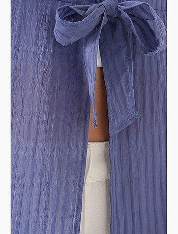 Blouse à col en v et nœud bdart