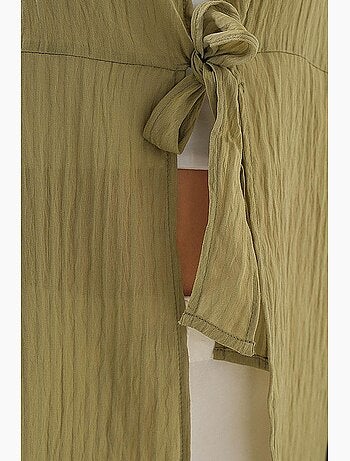 Blouse à col en v et nœud bdart