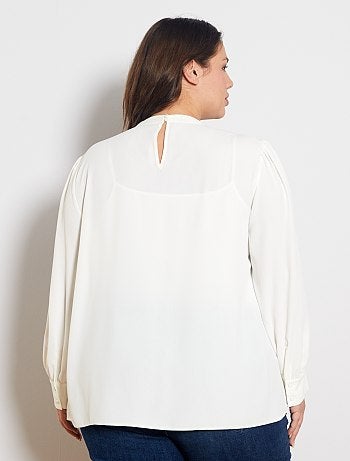 Blouse à col haut et ouverture en V - Kiabi