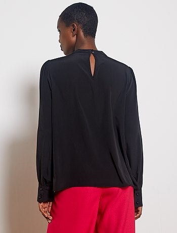 Blouse à col haut et ouverture en V - Kiabi
