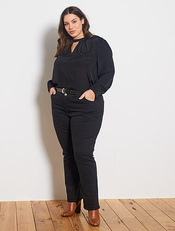 Blouse à col haut et ouverture en V - Kiabi