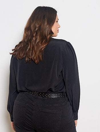 Blouse à col haut et ouverture en V - Kiabi