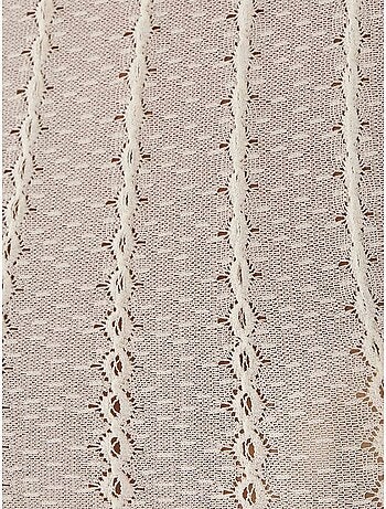 Blouse à col montant court en maille torsadée