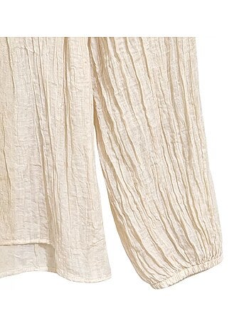 Blouse à col rond avec détail de nœud mixray
