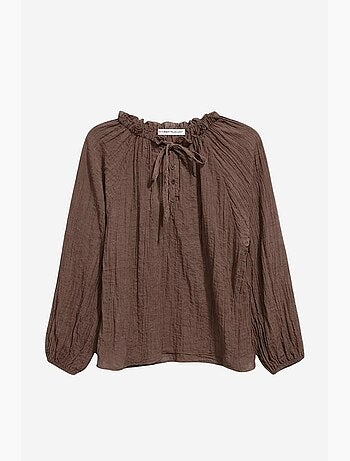 Blouse à col rond avec détail de nœud mixray