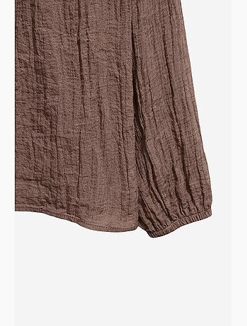 Blouse à col rond avec détail de nœud mixray