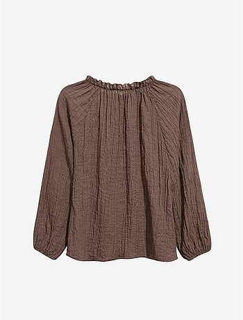 Blouse à col rond avec détail de nœud mixray