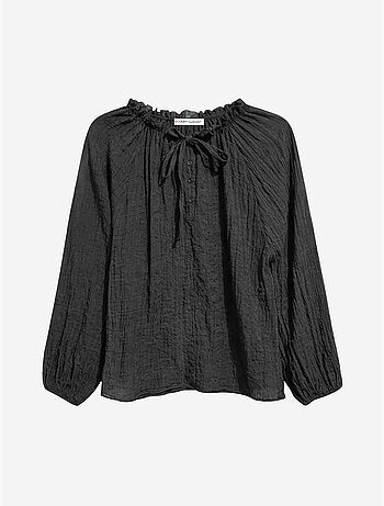 Blouse à col rond avec détail de nœud mixray