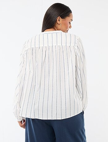 Blouse à col rond et manches longues