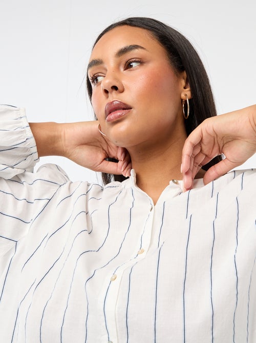 Blouse à col rond et manches longues - Kiabi