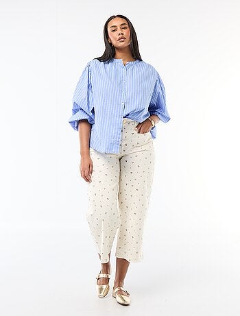 Blouse à col rond et manches longues