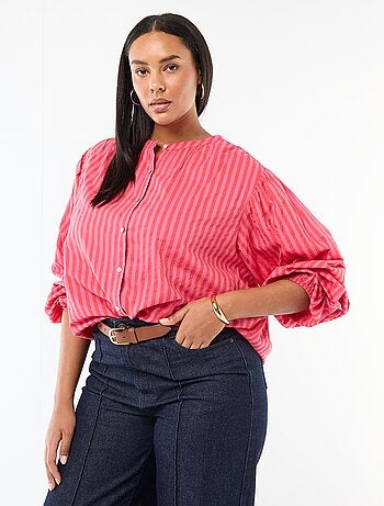 Blouse à col rond et manches longues