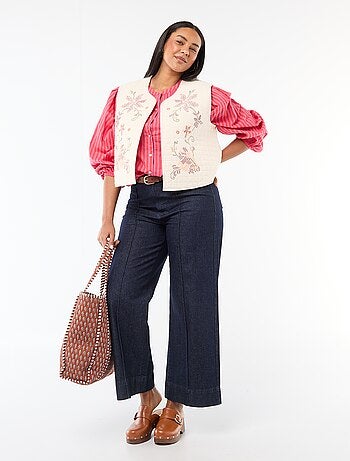 Blouse à col rond et manches longues