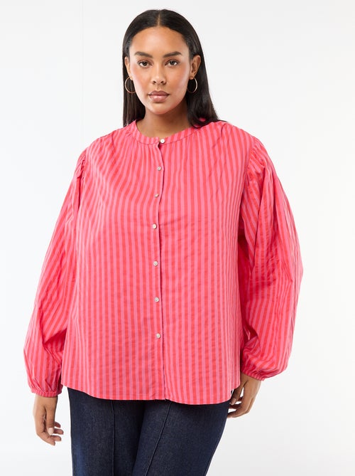 Blouse à col rond et manches longues - Kiabi