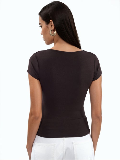 Blouse à col v en mélange modal et coton busem - Kiabi Blouse à col v en mélange modal et coton busem - Kiabi