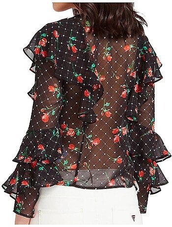 Blouse à fleurs Femme Guess