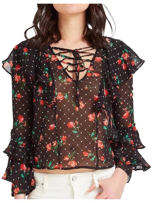 Blouse à fleurs Femme Guess - Kiabi