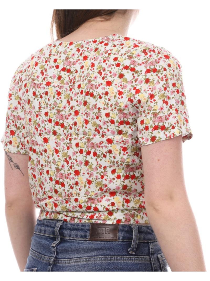 Blouse à fleurs Femme Vero Moda Blanc Multicolore - Kiabi