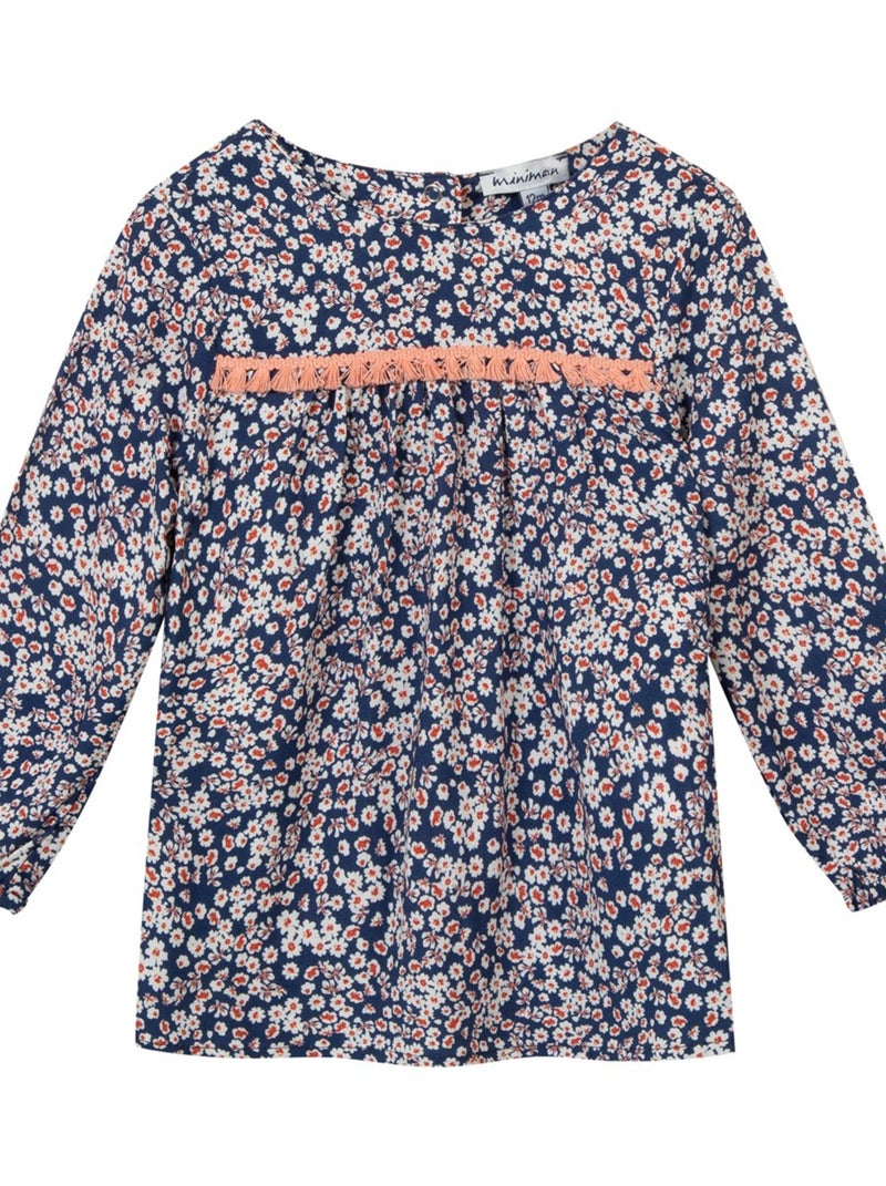 Blouse À Imprimé Fleuris 'miniman' Bleu marine - Kiabi