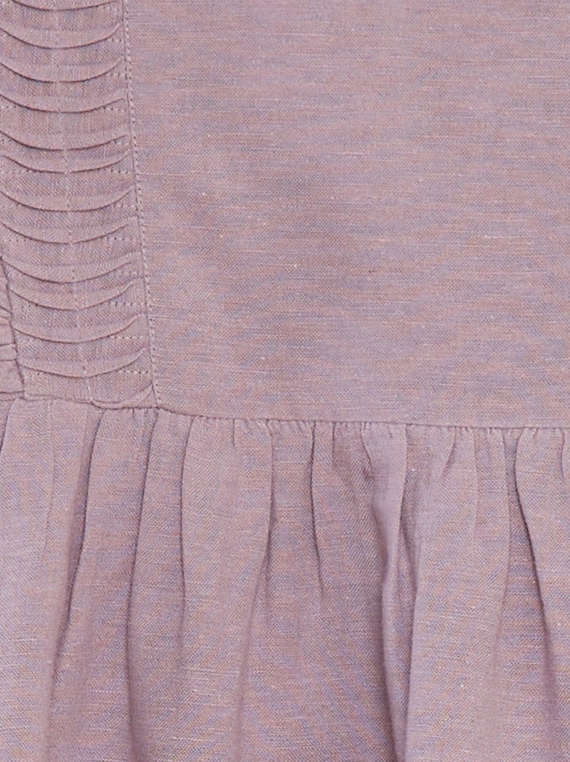 Blouse à manches courtes avec volants VIOLET - Kiabi