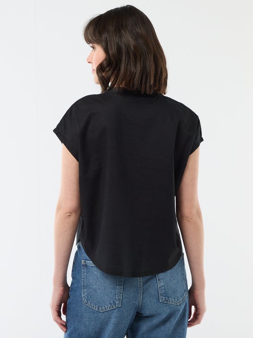 Blouse à manches courtes et col V - Kiabi