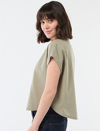 Blouse à manches courtes et col V
