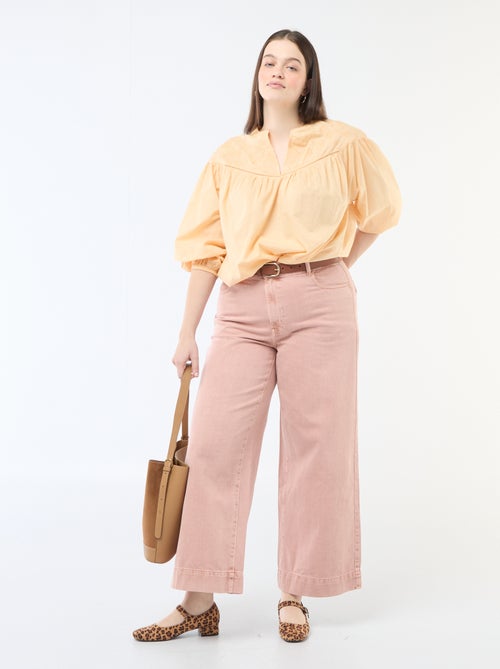 Blouse à manches longues avec broderies - Kiabi