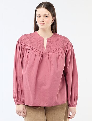 Blouse à manches longues avec broderies