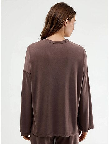 Blouse à manches longues avec col rond et coupe décontractée busem