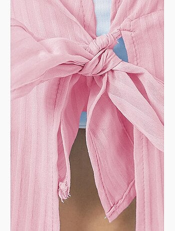 Blouse à col en v et nœud bdart