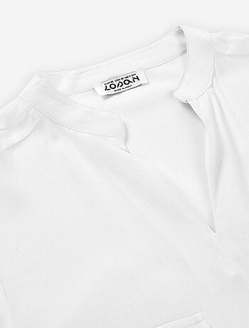 Blouse à manches longues en voile avec poches poitrine