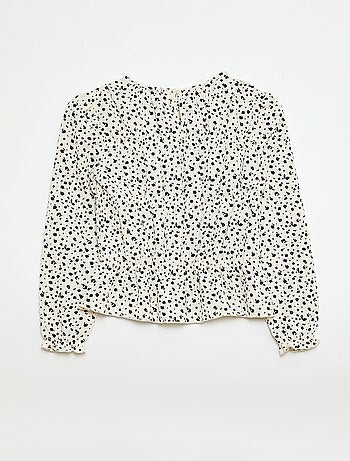 Blouse à motif en maille crêpée