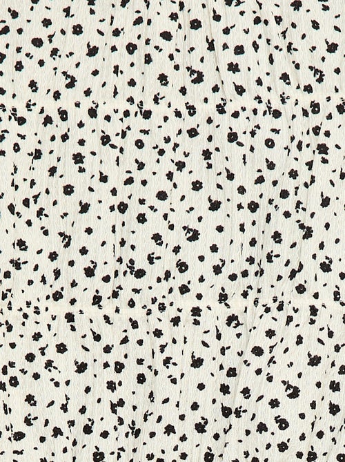 Blouse à motif en maille crêpée - Kiabi