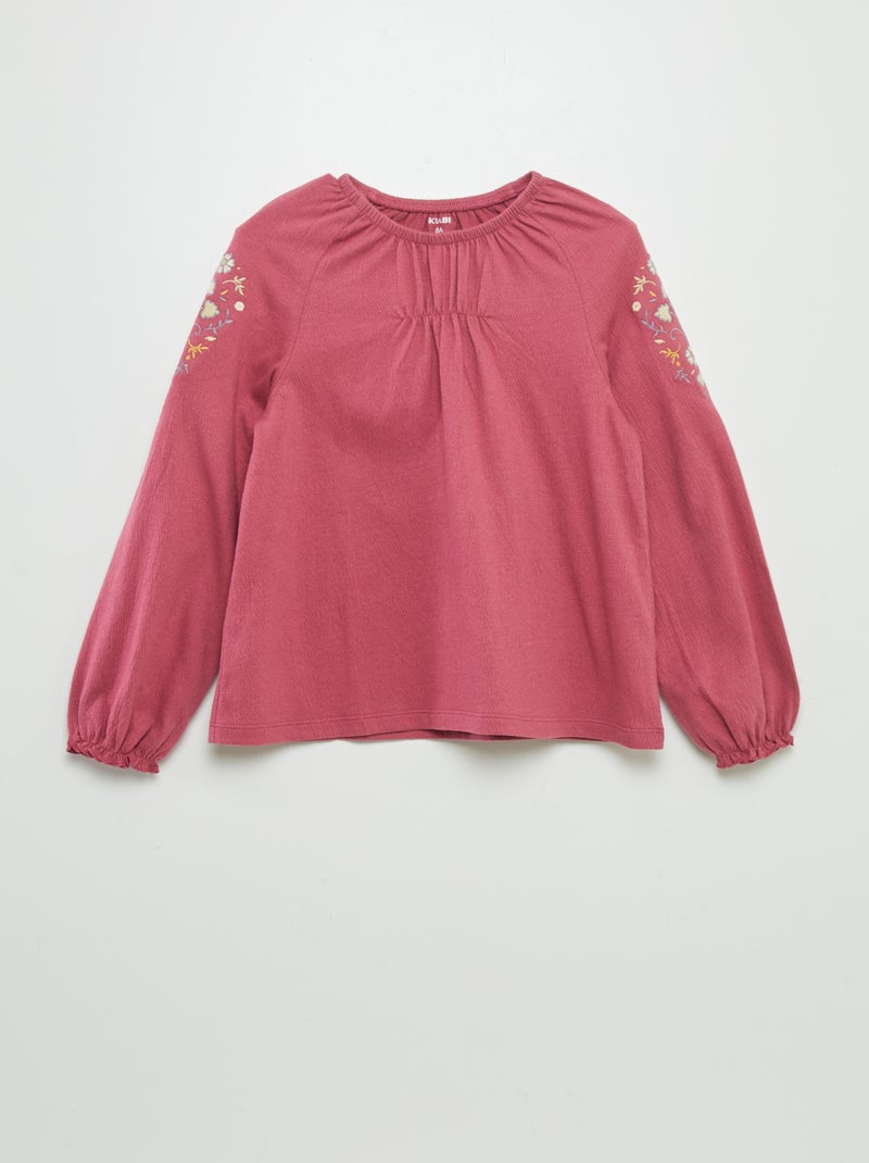 Blouse à motif Rose - Kiabi