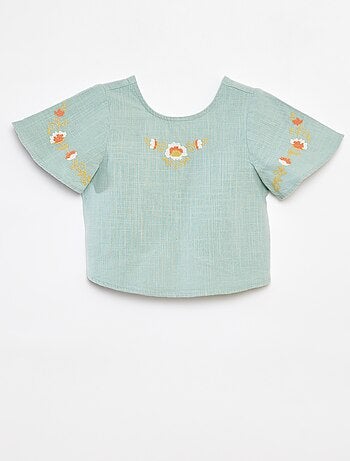 Blouse à motifs brodés