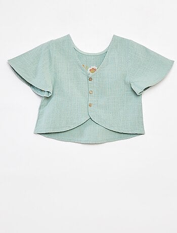 Blouse à motifs brodés