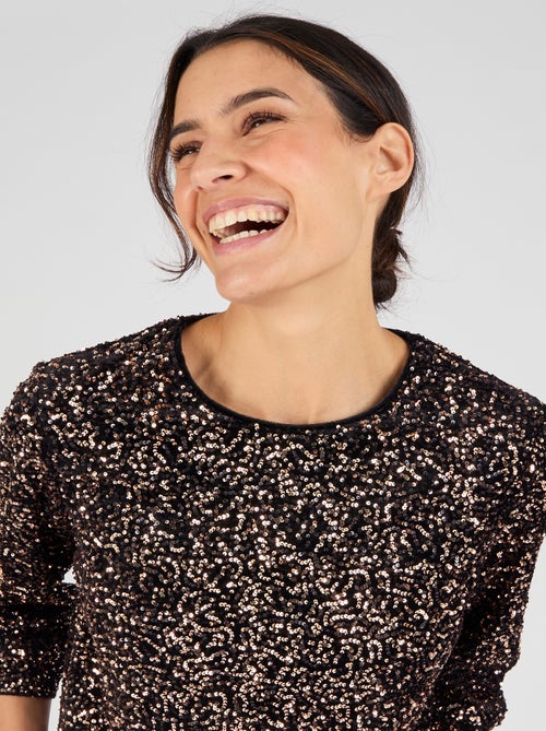 Blouse à sequins - Damart - Kiabi