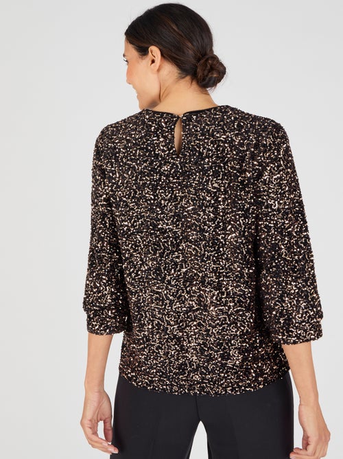 Blouse à sequins - Damart - Kiabi
