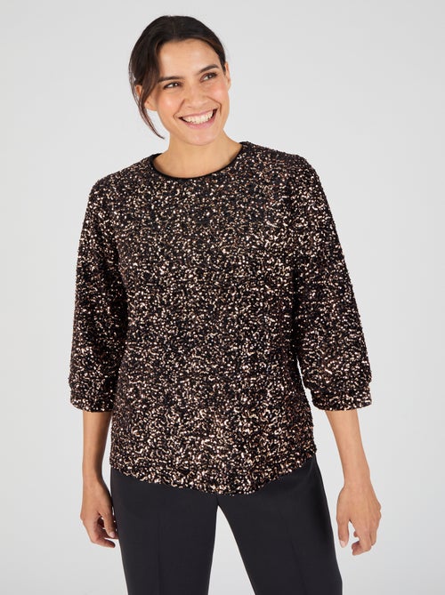 Blouse à sequins - Damart - Kiabi