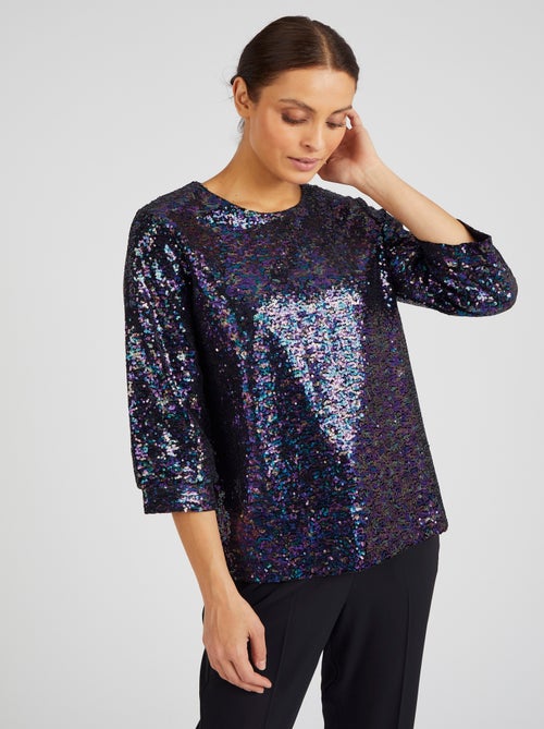 Blouse à sequins - Damart - Kiabi