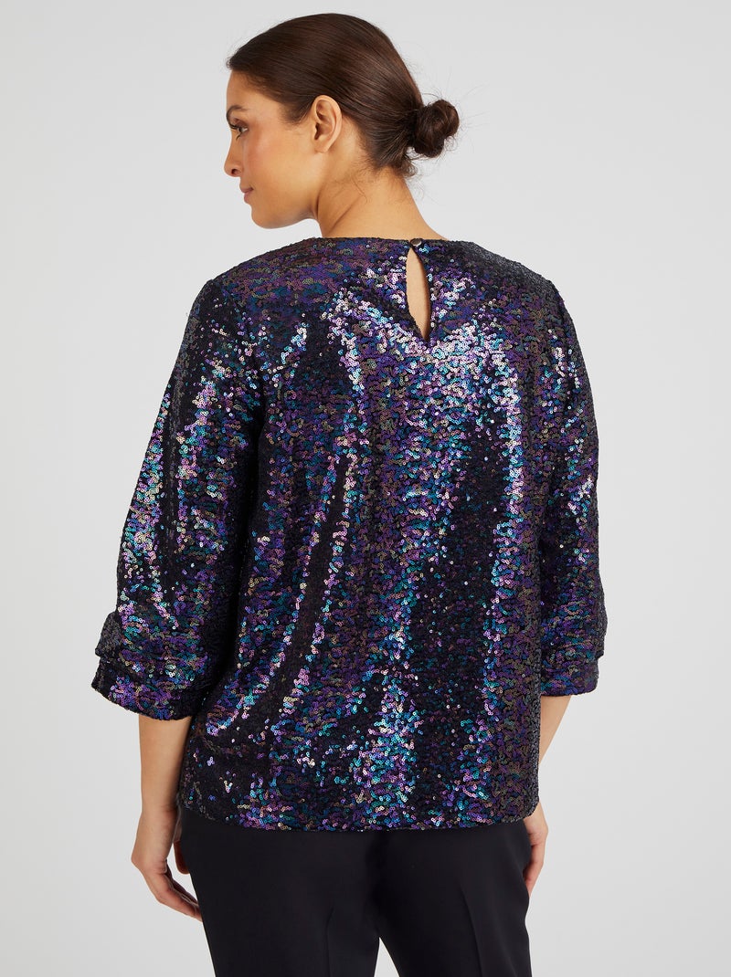 Blouse à sequins - damart Multicolore - Kiabi