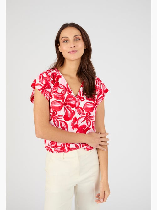 Blouse à smocks en pure viscose - Damart - Kiabi