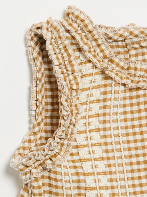 Blouse à volants aux emmanchures - Kiabi