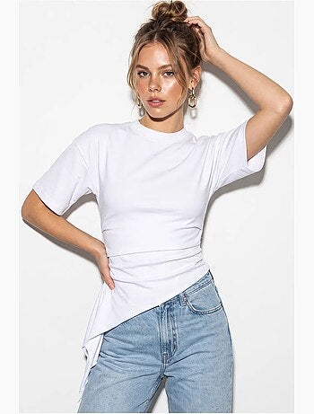 Blouse ajustée en jersey avec drapé lucci