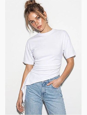 Blouse ajustée en jersey avec drapé lucci